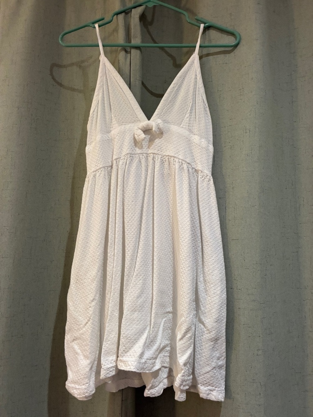 Xhilaration White V-Neck Spaghetti Strap Mini Dress